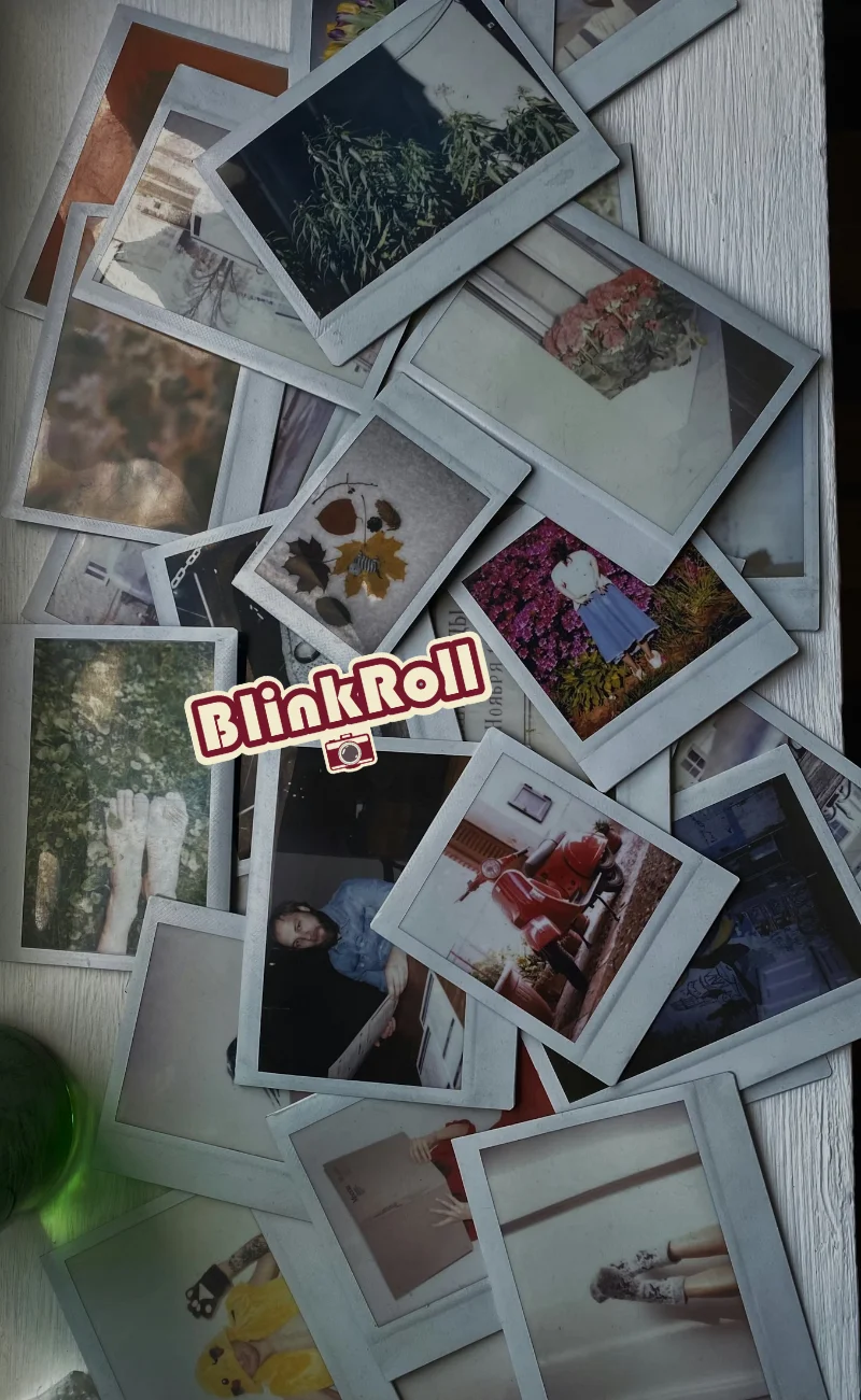 Verstrooide polaroidfoto's